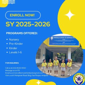 Marcelli School of Antipolo Admission 25-26 Marcelli School of Antipolo Admission 25-26
